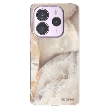 Picasee silikonska prozirna maskica za Xiaomi Redmi Note 14 5G - Cream marble