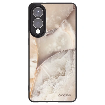 Picasee crna silikonska maskica za Samsung Galaxy S25 Edge 5G - Cream marble