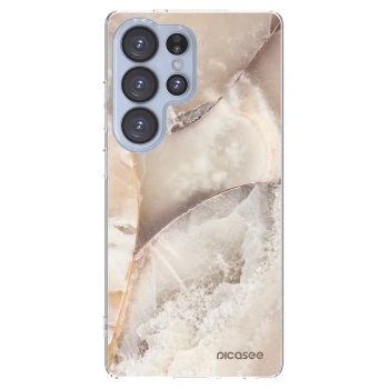 Picasee silikonska prozirna maskica za Samsung Galaxy S25 Ultra 5G - Cream marble