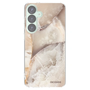 Picasee silikonska prozirna maskica za Samsung Galaxy S25+ 5G - Cream marble