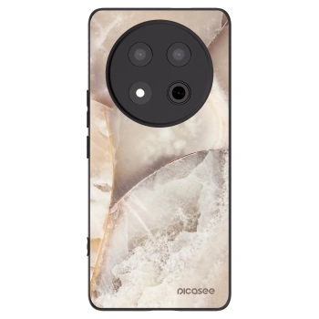 Picasee crna silikonska maskica za Honor Magic7 Lite 5G - Cream marble