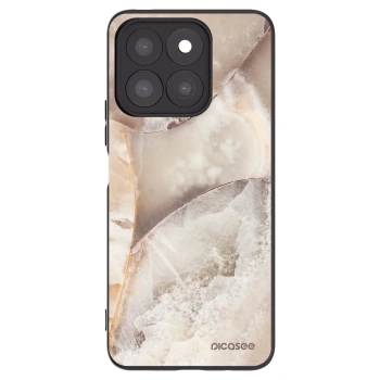 Picasee crna silikonska maskica za Honor X8c - Cream marble