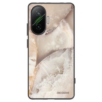 Picasee crna silikonska maskica za Xiaomi Poco F7 5G - Cream marble