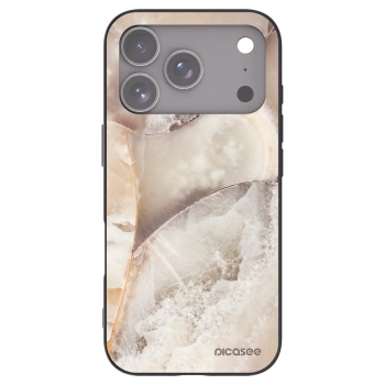 Picasee crna silikonska maskica za Apple iPhone 17 Pro - Cream marble