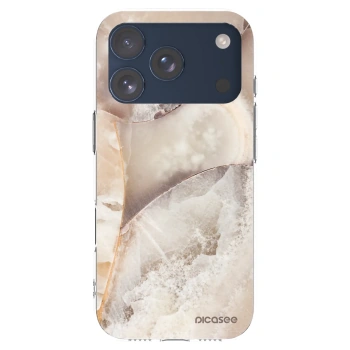 Picasee silikonska prozirna maskica za Apple iPhone 17 Pro - Cream marble