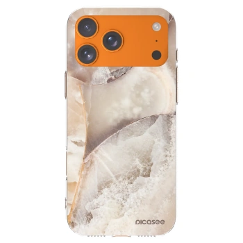Picasee silikonska prozirna maskica za Apple iPhone 17 Pro Max - Cream marble