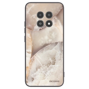 Picasee crna silikonska maskica za Realme 12X - Cream marble