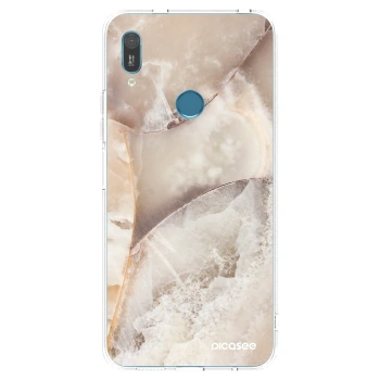 Picasee silikonska prozirna maskica za Huawei Y6 2019 - Cream marble
