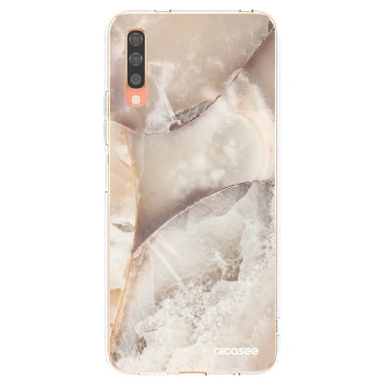 Picasee silikonska prozirna maskica za Samsung Galaxy A70 A705F - Cream marble