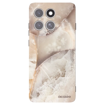 Picasee crna silikonska maskica za Motorola Edge 60 Pro - Cream marble