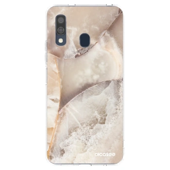 Picasee silikonska prozirna maskica za Samsung Galaxy A40 A405F - Cream marble
