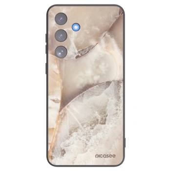 Picasee crna silikonska maskica za Samsung Galaxy S25 FE 5G - Cream marble