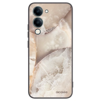 Picasee crna silikonska maskica za Vivo Y29s 5G - Cream marble