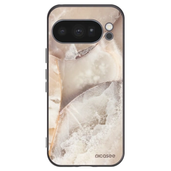 Picasee crna silikonska maskica za Google Pixel 10 Pro - Cream marble
