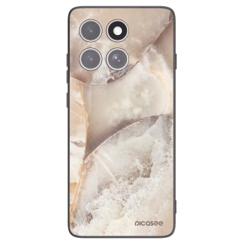 Picasee crna silikonska maskica za Motorola Edge 60 Fusion - Cream marble