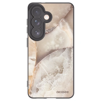 Picasee crna silikonska maskica za Samsung Galaxy S26 - Cream marble
