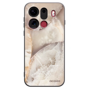 Picasee crna silikonska maskica za OPPO Find X9 Pro - Cream marble