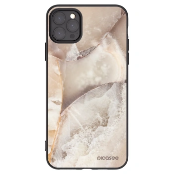 Picasee crna silikonska maskica za Apple iPhone 11 Pro Max - Cream marble
