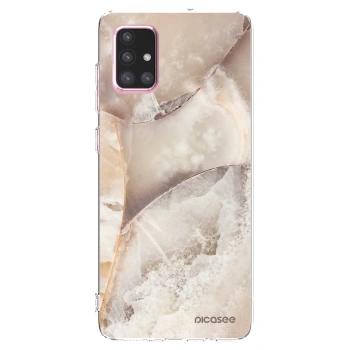 Picasee silikonska prozirna maskica za Samsung Galaxy A71 A715F - Cream marble