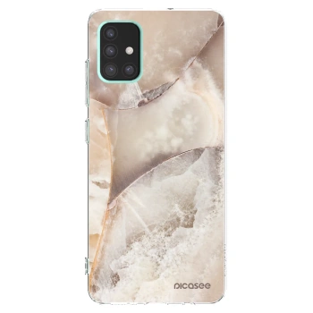 Picasee silikonska prozirna maskica za Samsung Galaxy A51 A515F - Cream marble