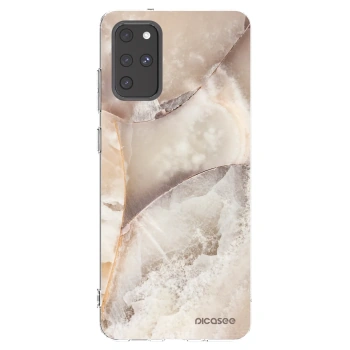 Picasee silikonska prozirna maskica za Samsung Galaxy S20+ G985F - Cream marble