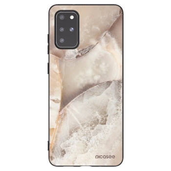 Picasee crna silikonska maskica za Samsung Galaxy S20+ G985F - Cream marble