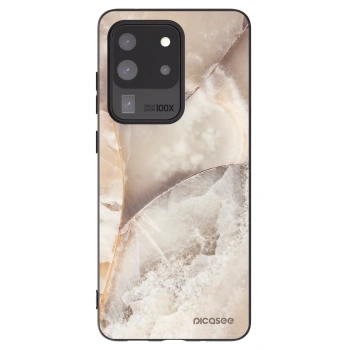 Picasee crna silikonska maskica za Samsung Galaxy S20 Ultra 5G G988F - Cream marble