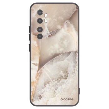 Picasee crna silikonska maskica za Xiaomi Mi Note 10 Lite - Cream marble