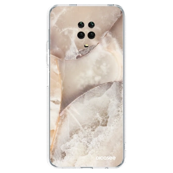 Picasee silikonska prozirna maskica za Xiaomi Redmi Note 9S - Cream marble