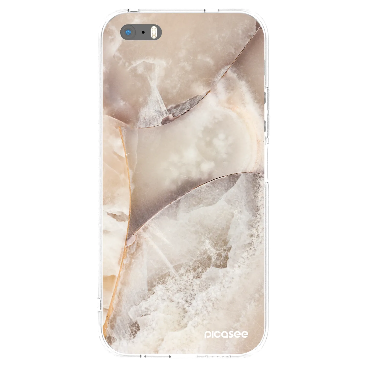 Picasee silikonska prozirna maskica za Apple iPhone 5/5S/SE - Cream marble