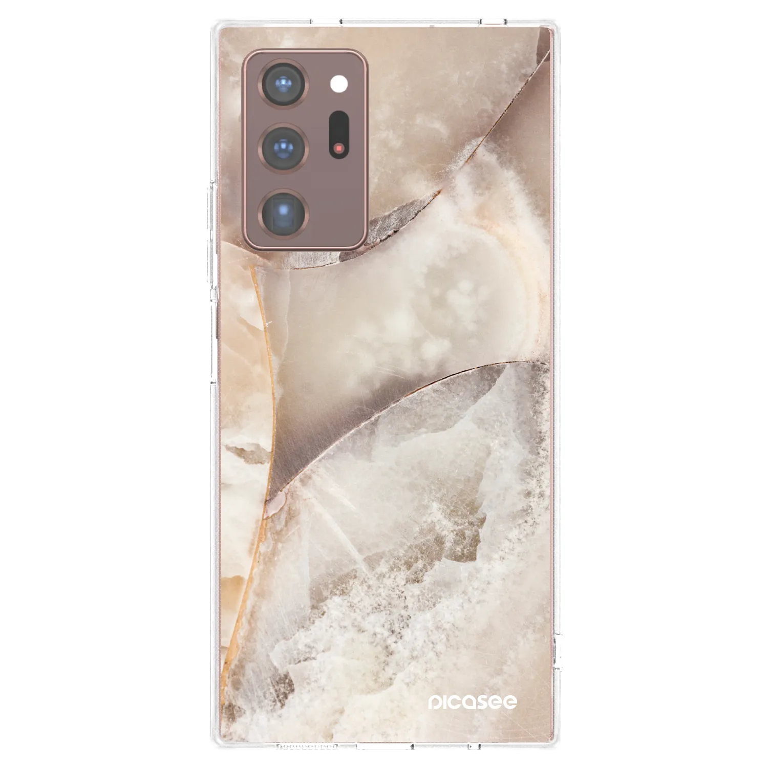 Picasee silikonska prozirna maskica za Samsung Galaxy Note 20 Ultra - Cream marble