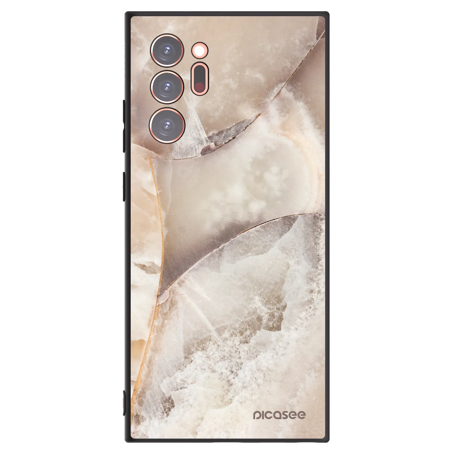 Picasee crna silikonska maskica za Samsung Galaxy Note 20 Ultra - Cream marble