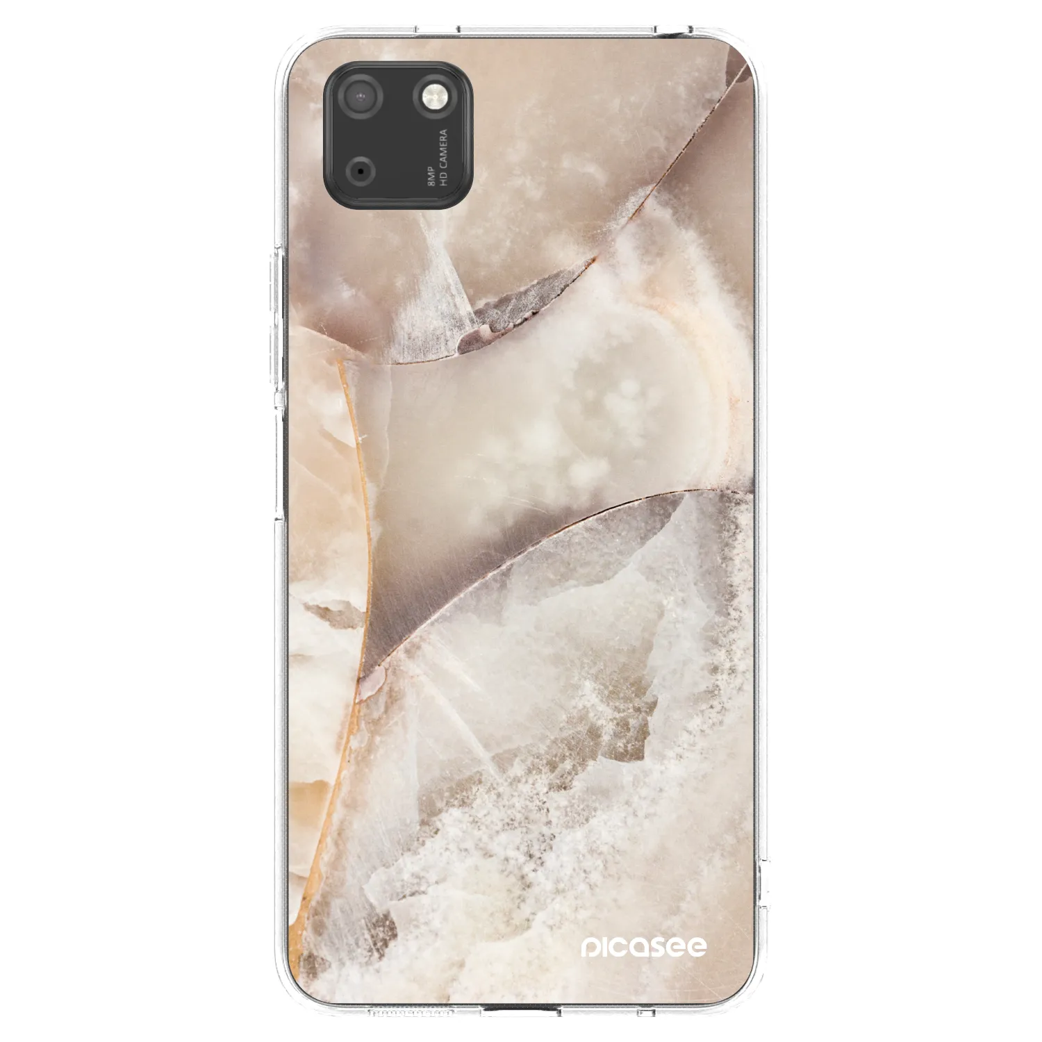 Picasee silikonska prozirna maskica za Huawei Y5P - Cream marble