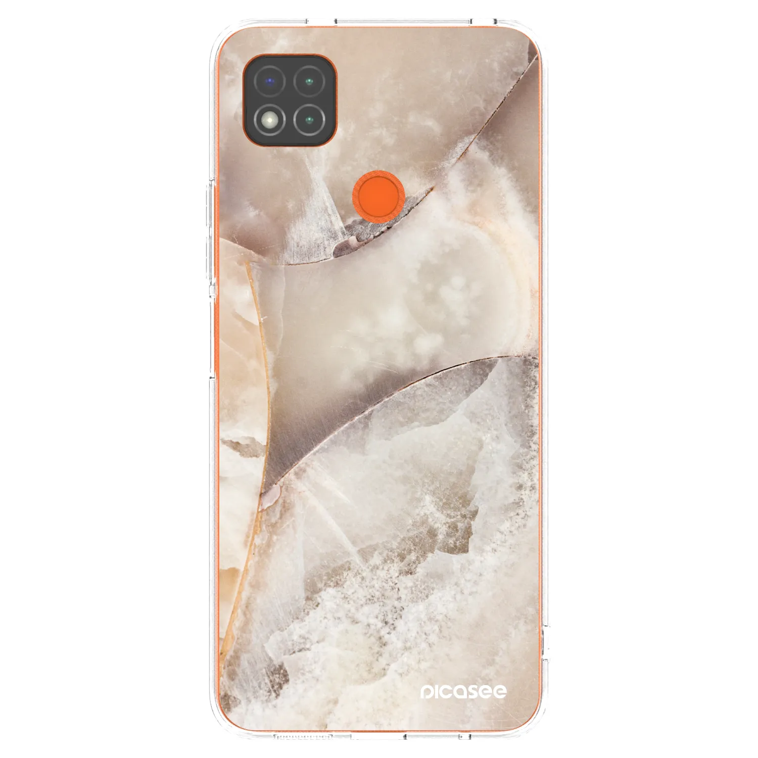 Picasee silikonska prozirna maskica za Xiaomi Redmi 9C - Cream marble