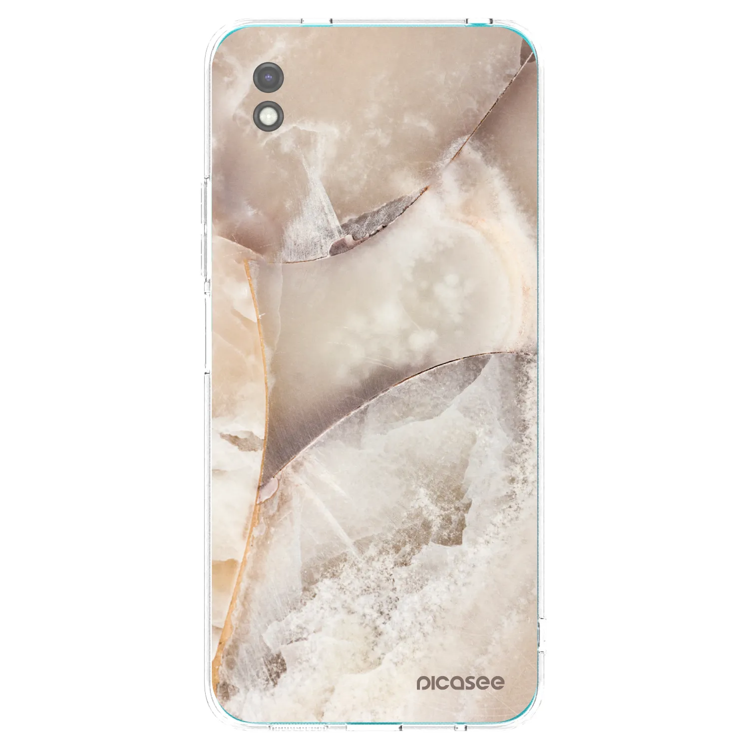 Picasee crna silikonska maskica za Xiaomi Redmi 9A - Cream marble