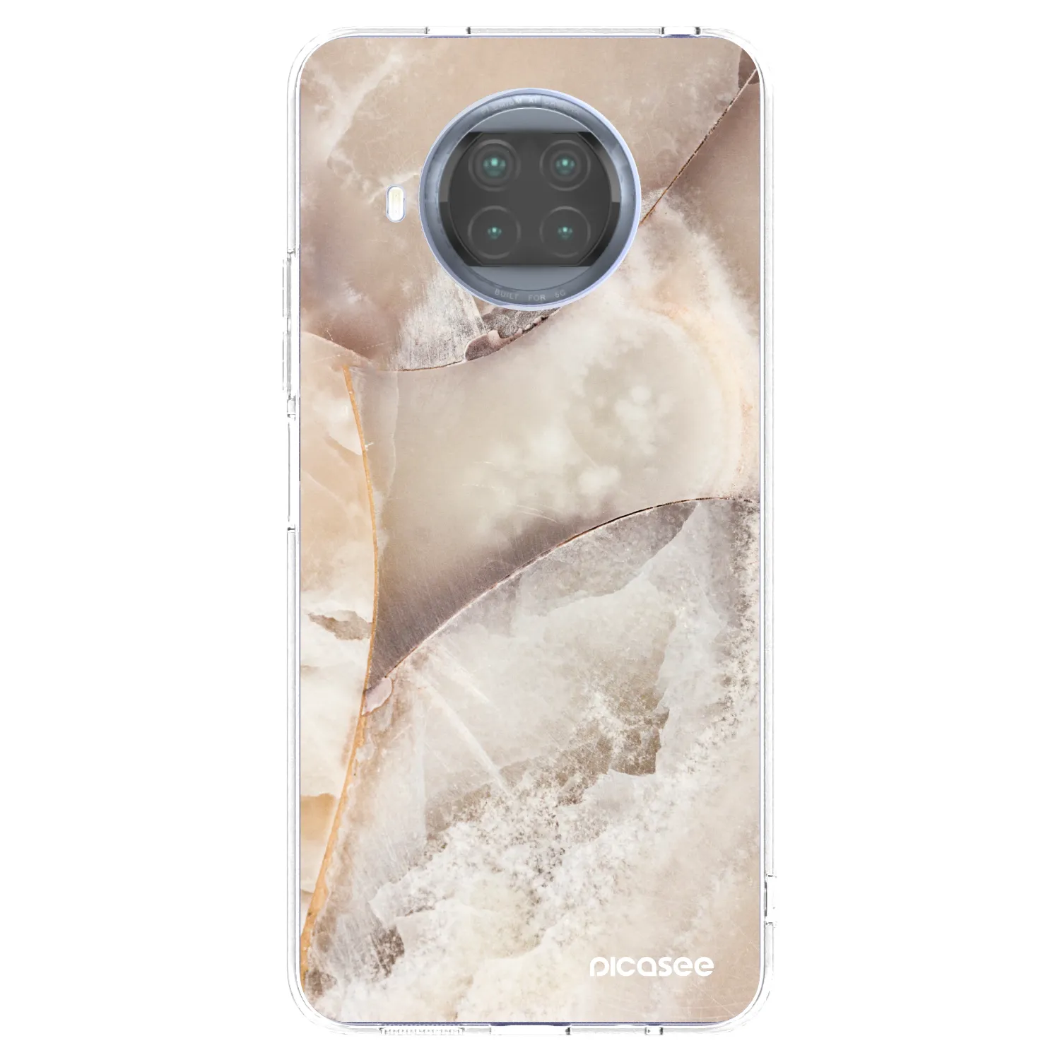 Picasee silikonska prozirna maskica za Xiaomi Mi 10T Lite - Cream marble