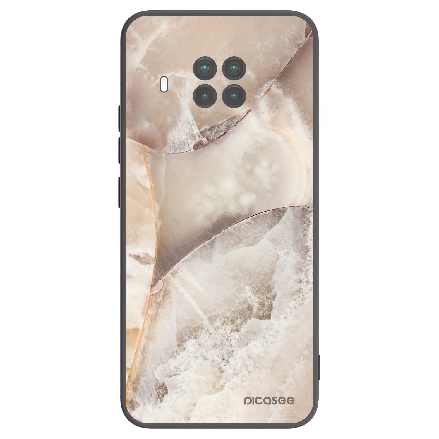 Picasee crna silikonska maskica za Xiaomi Mi 10T Lite - Cream marble