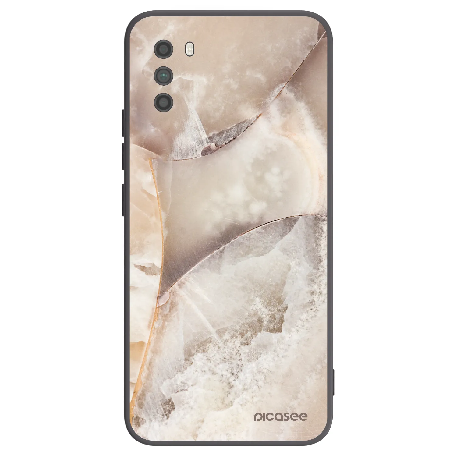 Picasee crna silikonska maskica za Xiaomi Poco M3 - Cream marble