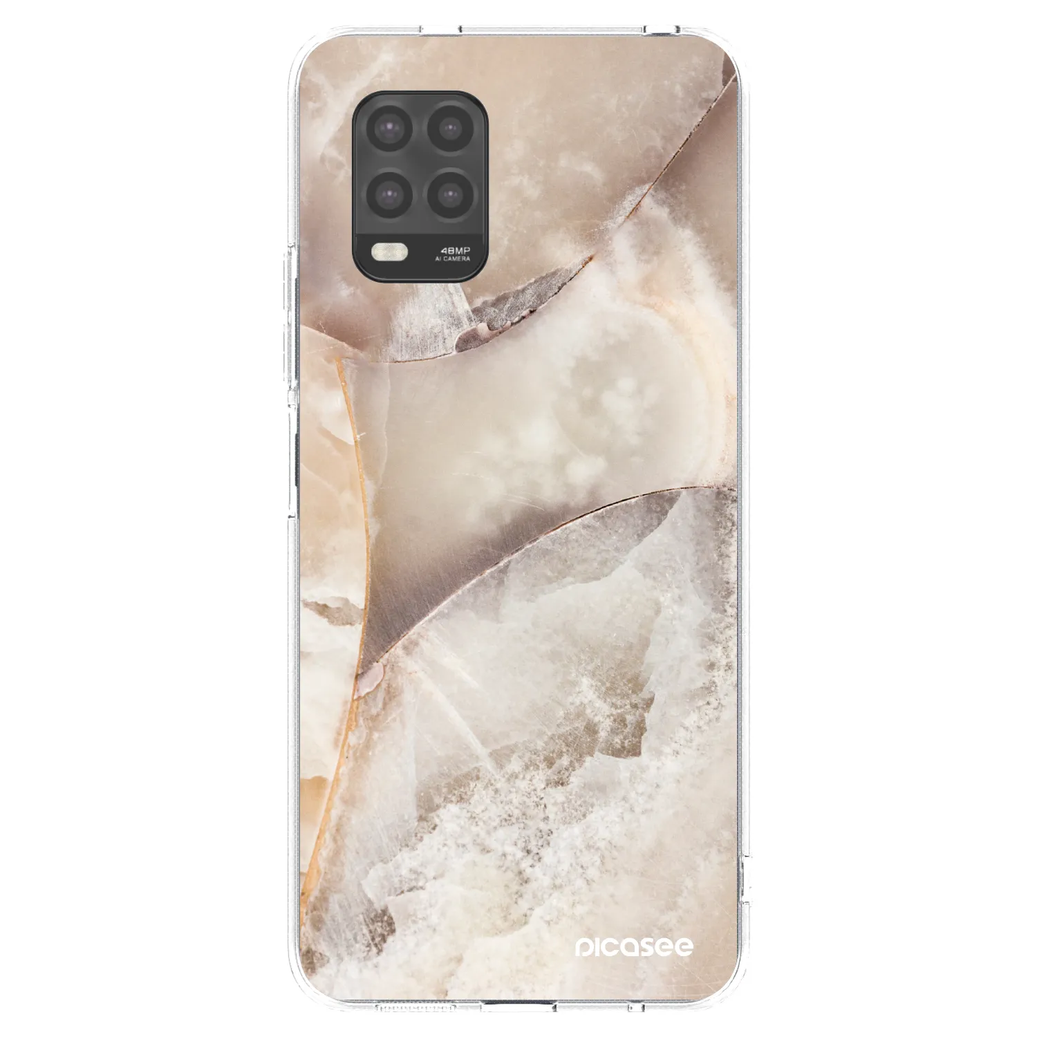 Picasee silikonska prozirna maskica za Xiaomi Mi 10 Lite - Cream marble