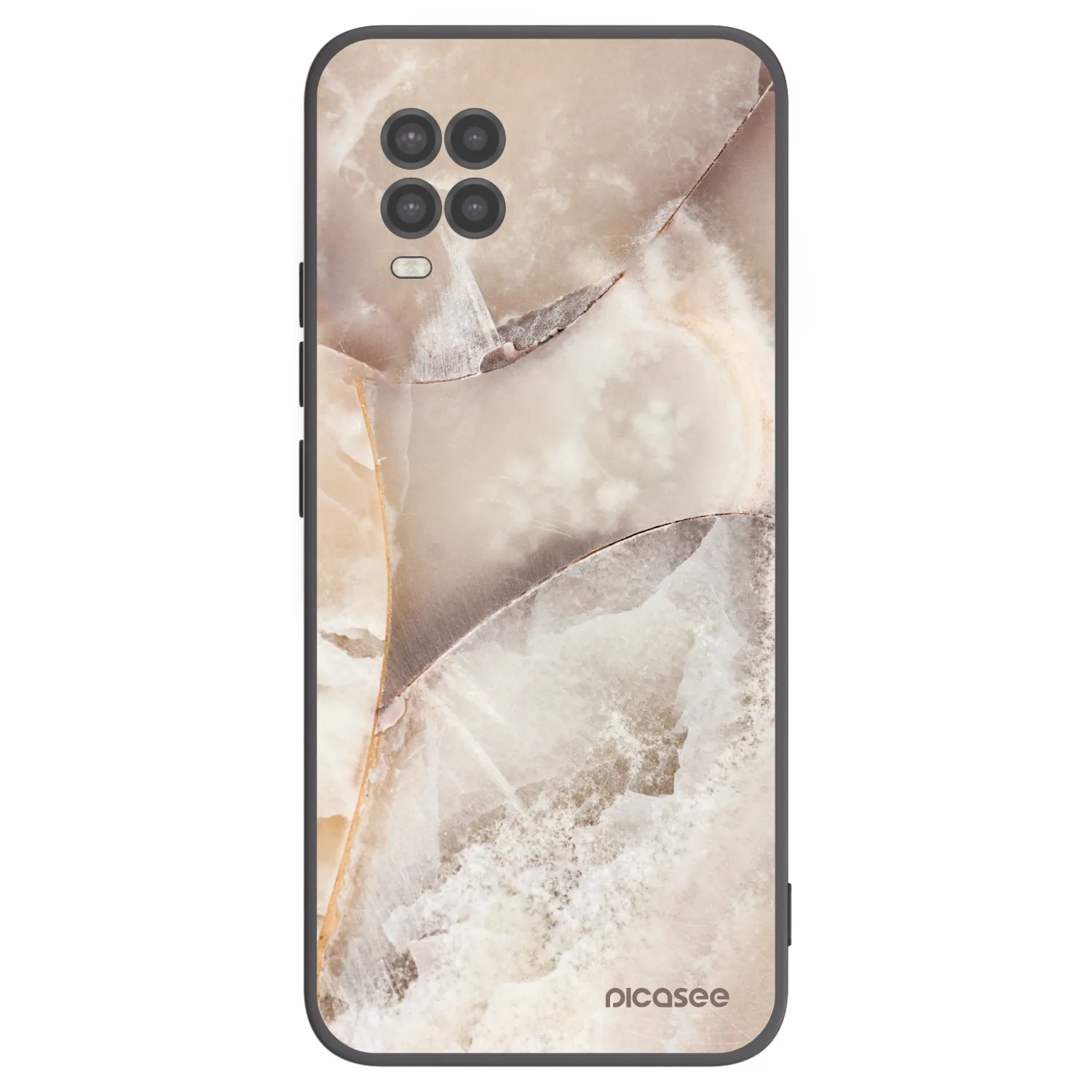 Picasee crna silikonska maskica za Xiaomi Mi 10 Lite - Cream marble