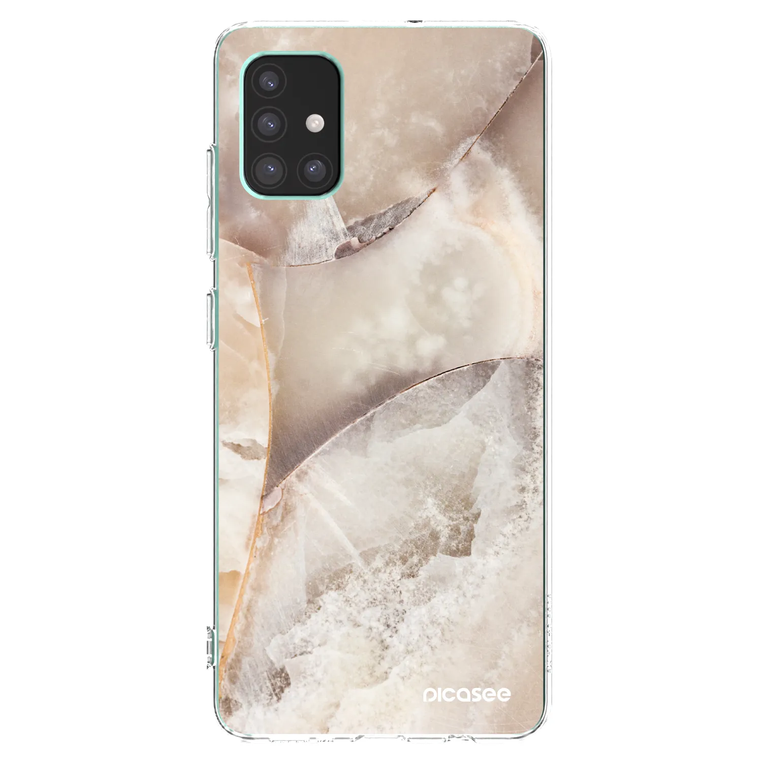 Picasee silikonska prozirna maskica za Samsung Galaxy M51 M515F - Cream marble