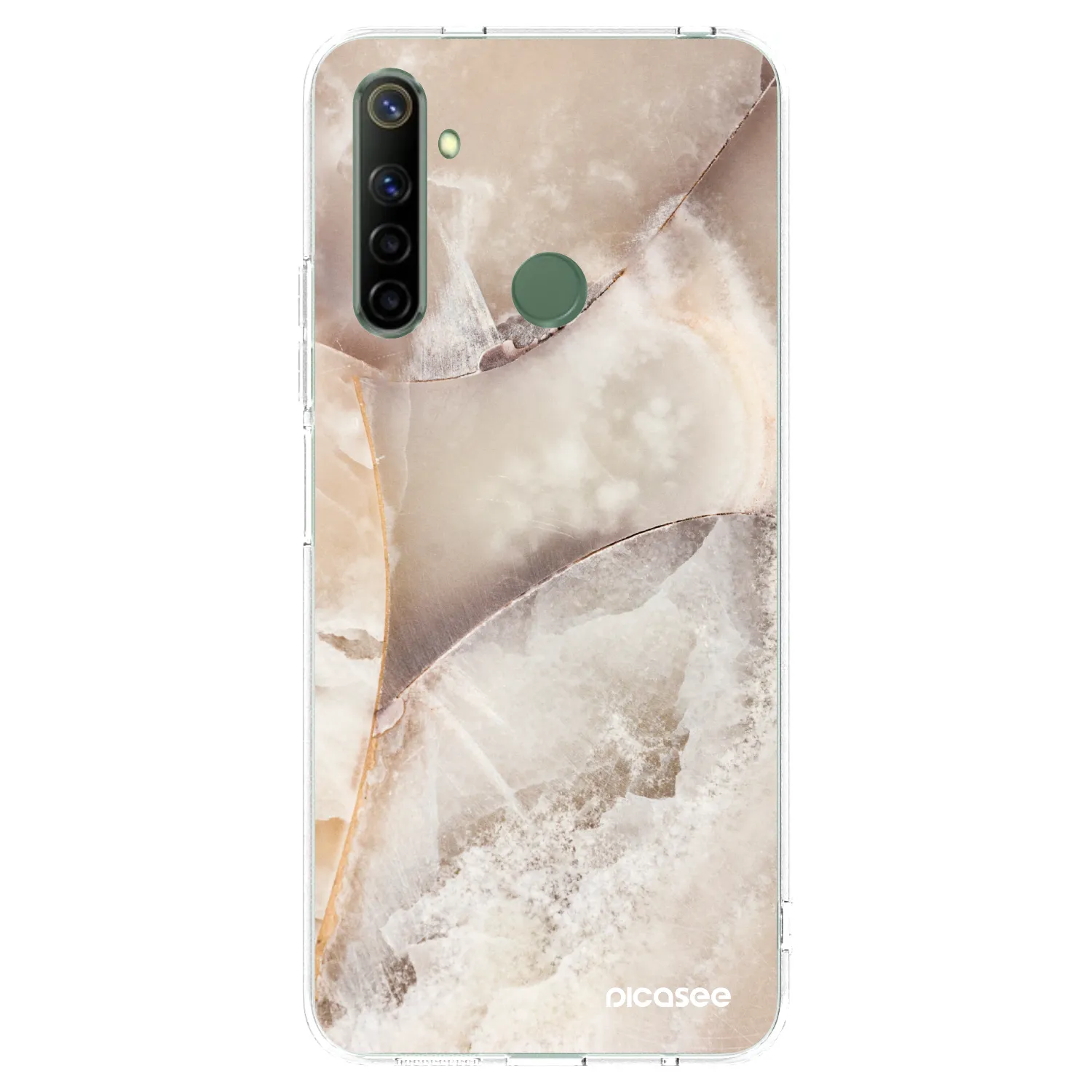 Picasee silikonska prozirna maskica za Realme 6i - Cream marble