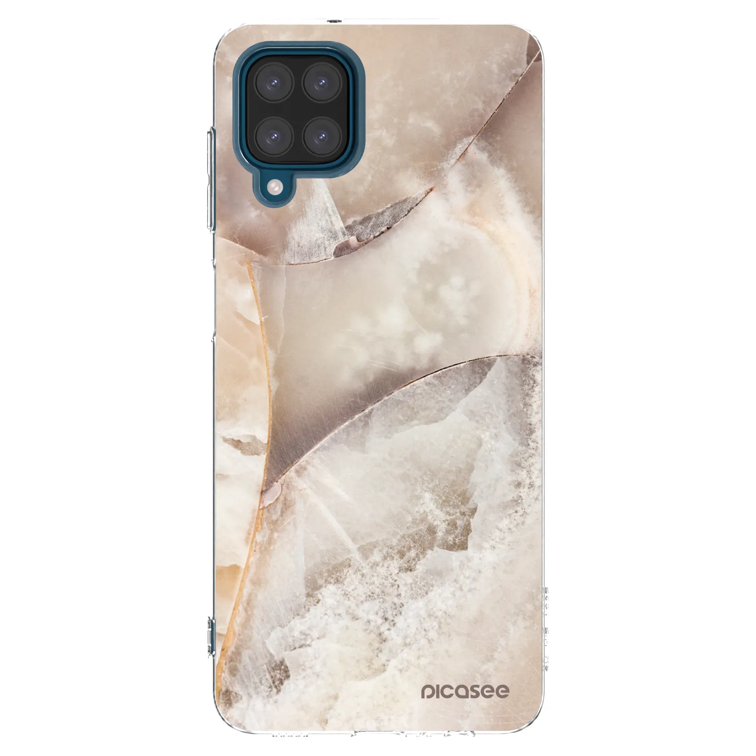 Picasee silikonska prozirna maskica za Samsung Galaxy A12 A125F - Cream marble