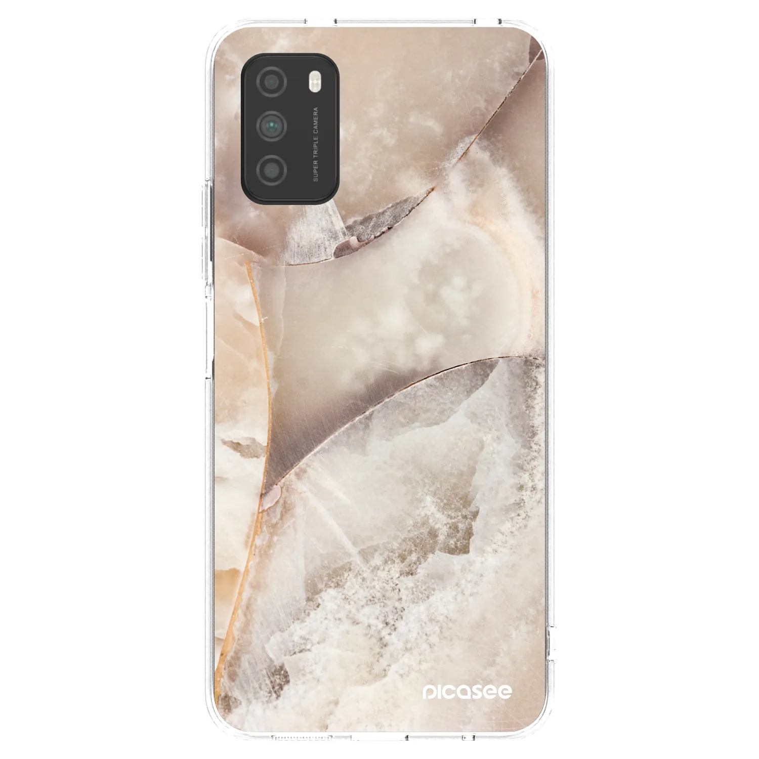 Picasee silikonska prozirna maskica za Xiaomi Poco M3 - Cream marble