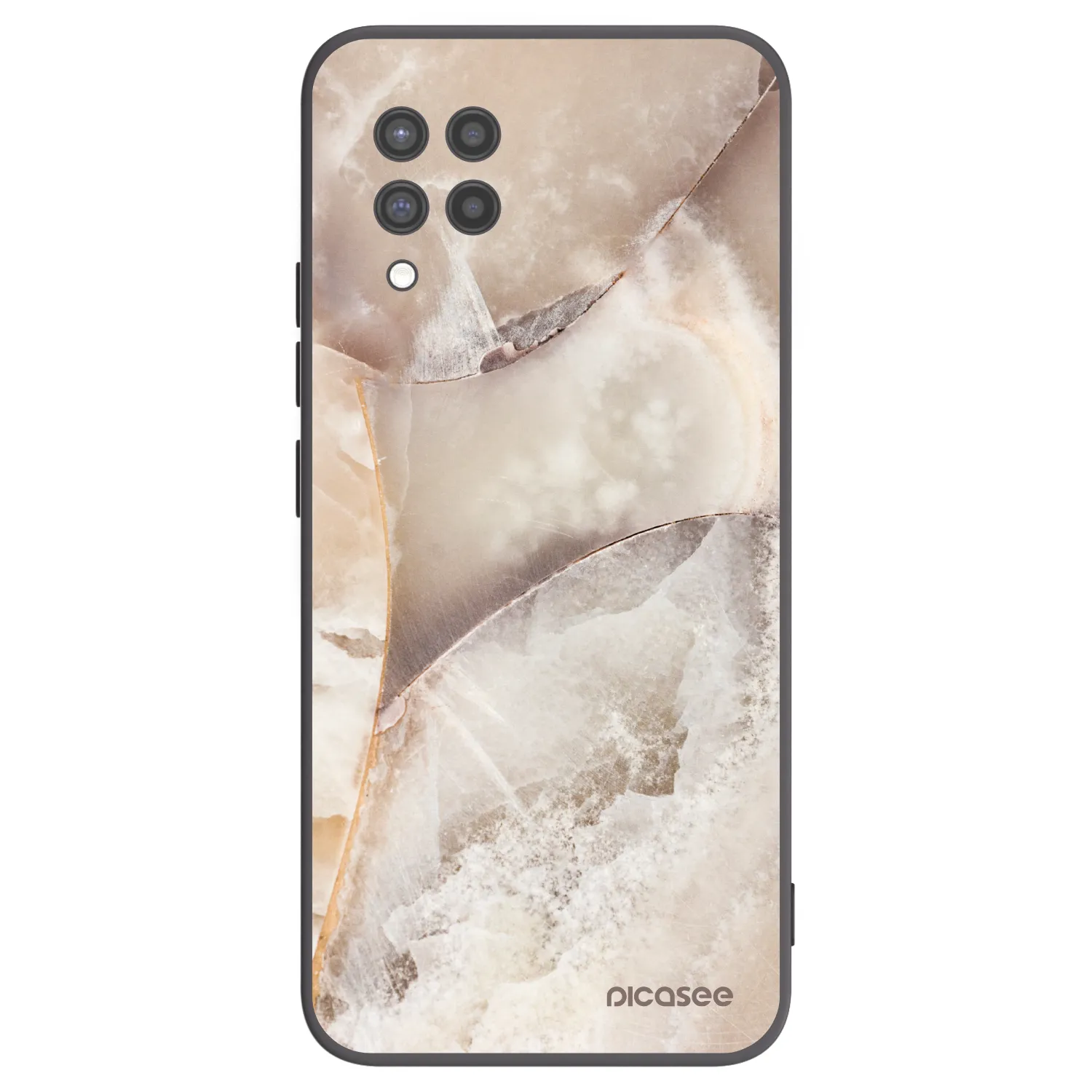 Picasee crna silikonska maskica za Samsung Galaxy A42 A426B - Cream marble
