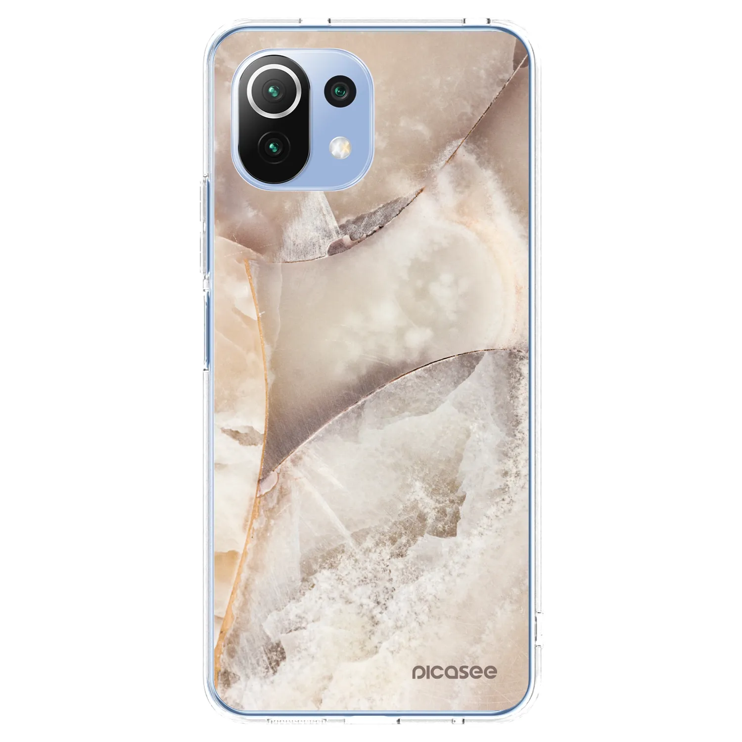 Picasee silikonska prozirna maskica za Xiaomi Mi 11 Lite - Cream marble
