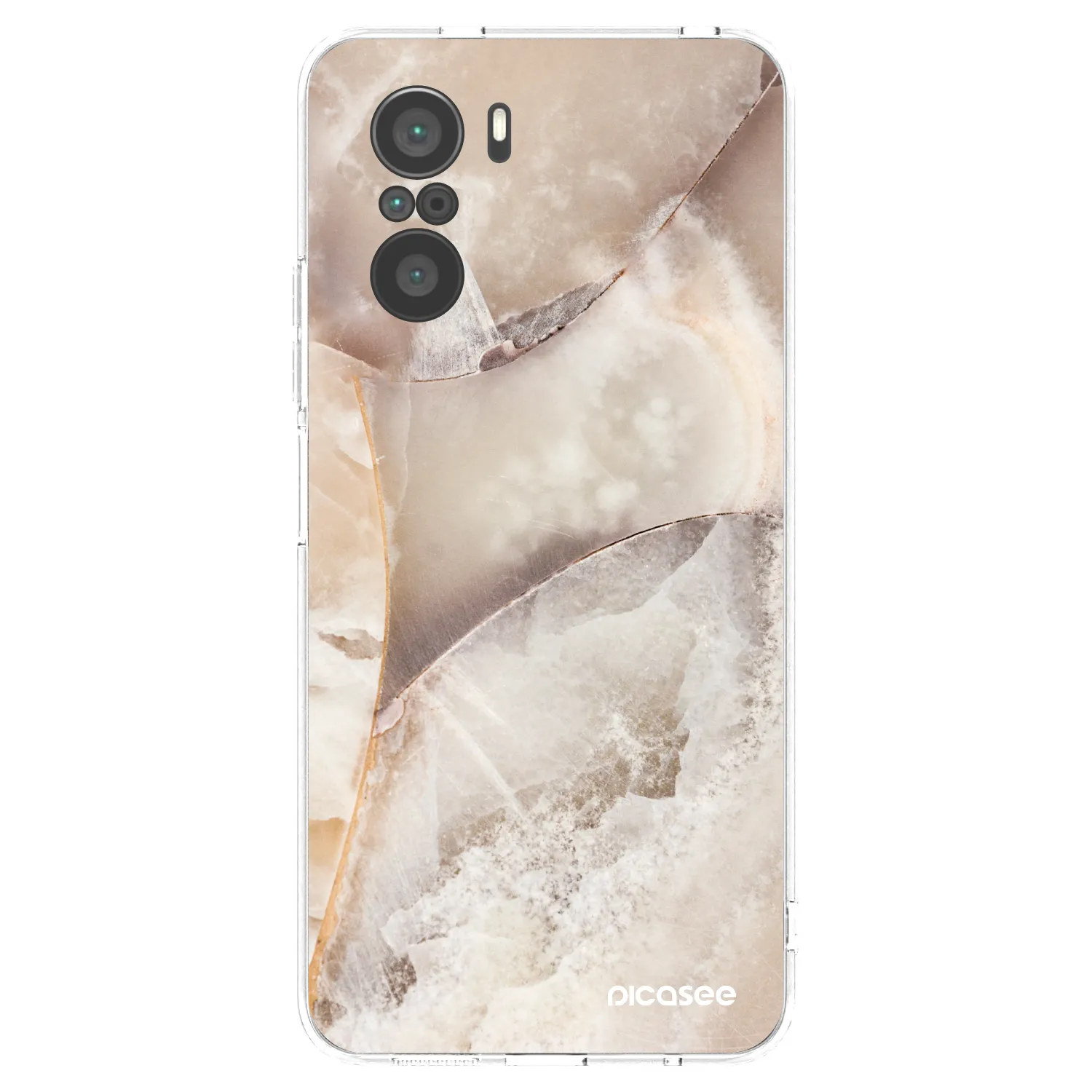 Picasee silikonska prozirna maskica za Xiaomi Poco F3 - Cream marble