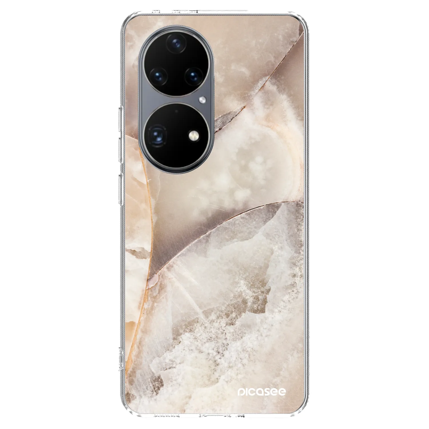 Picasee silikonska prozirna maskica za Huawei P50 - Cream marble
