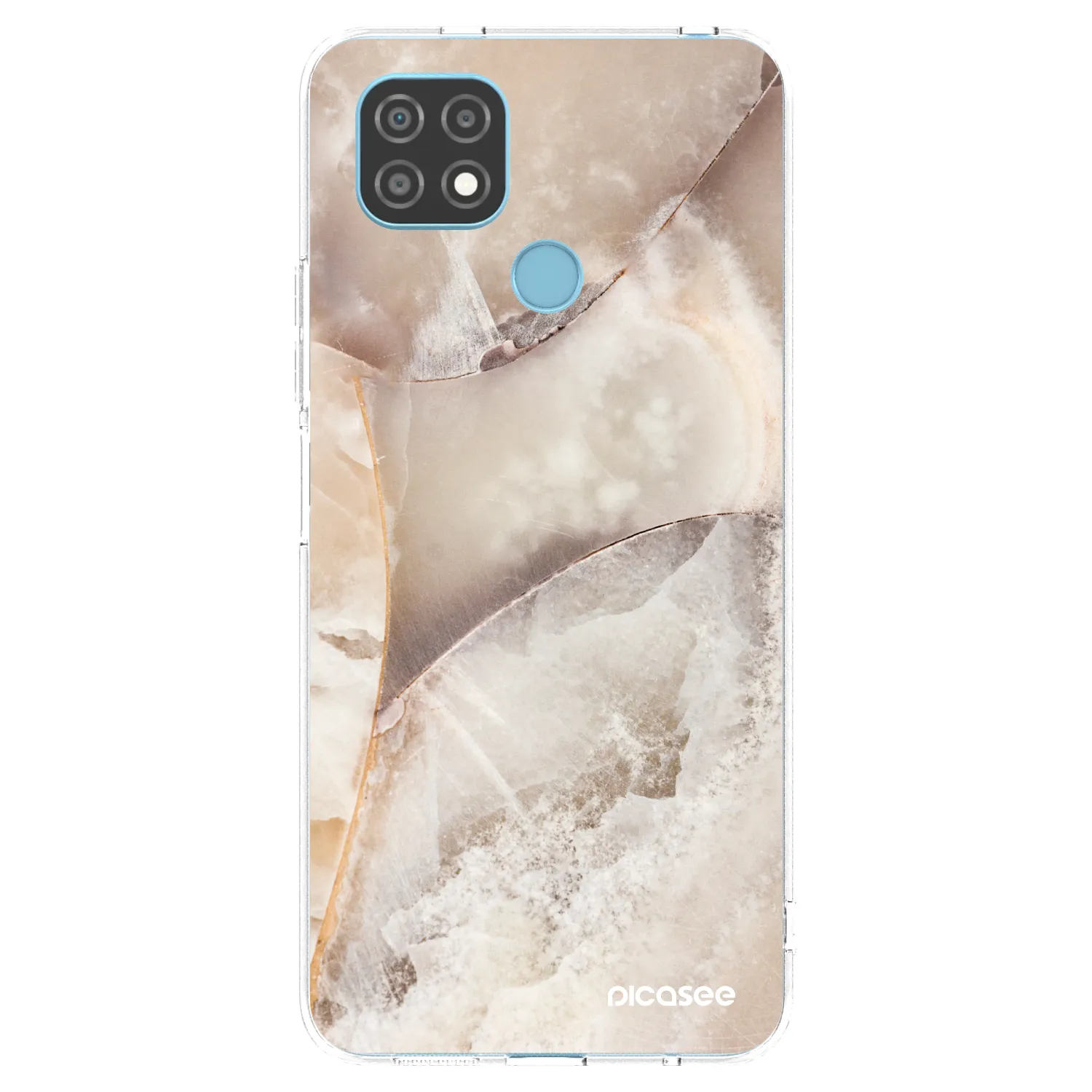 Picasee silikonska prozirna maskica za Realme C21 - Cream marble