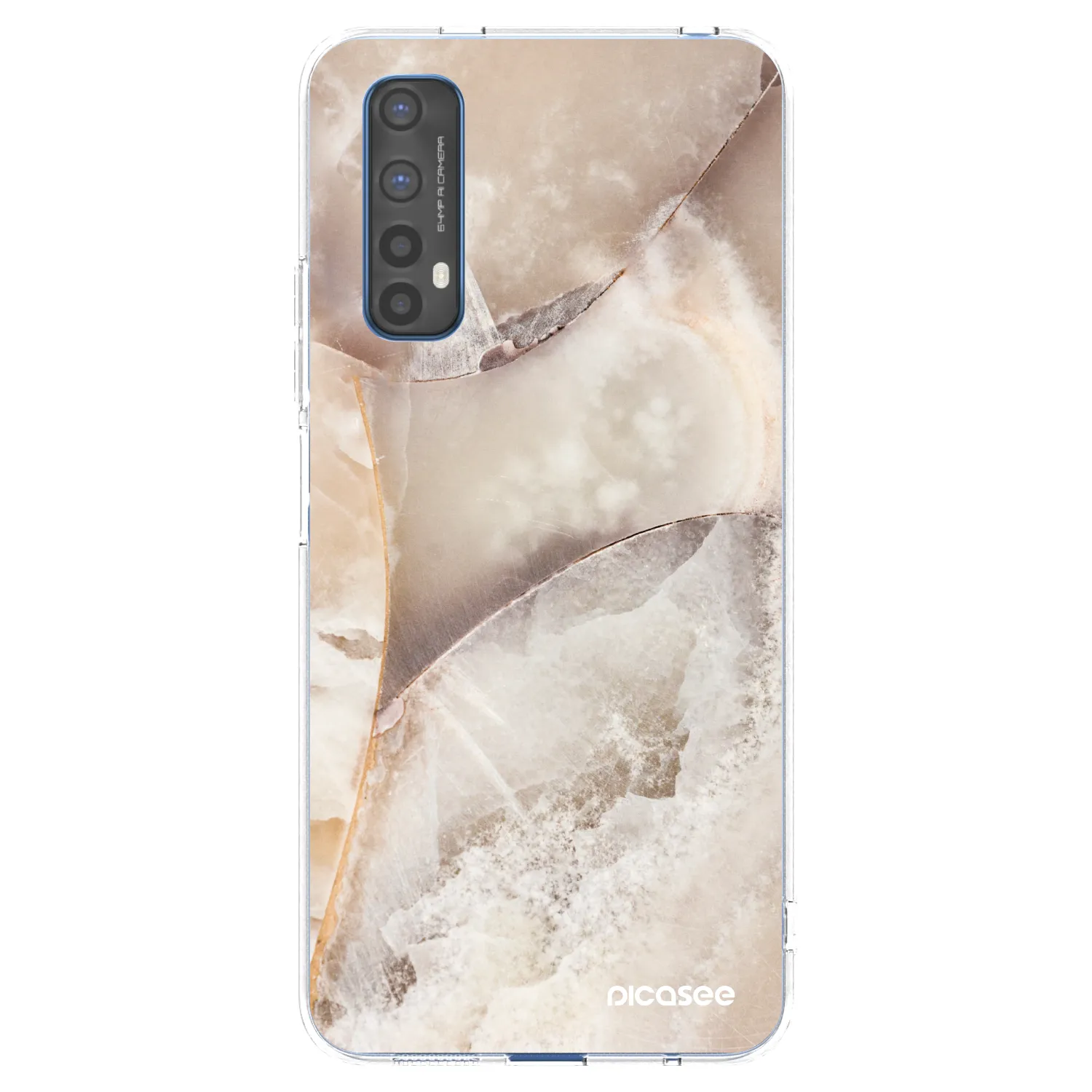 Picasee silikonska prozirna maskica za Realme 7 - Cream marble